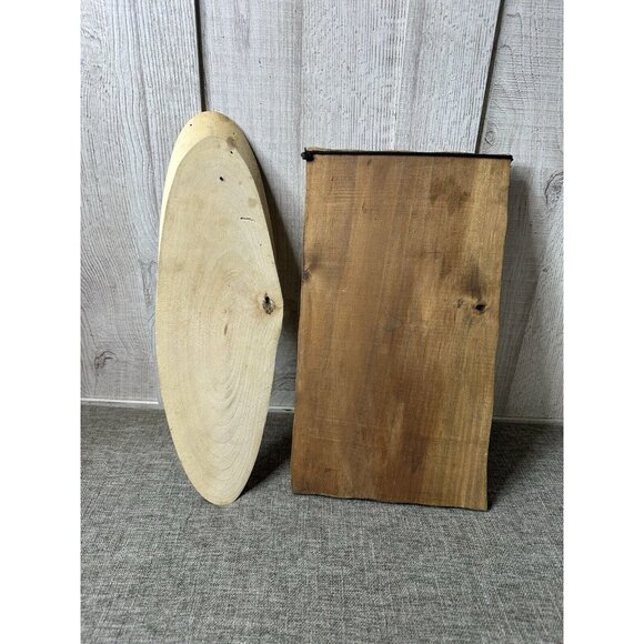 Chile Wood Carved Tribal Handmade Decor Set of 2 Chilean Man Woman Child - Picture 2 of 12